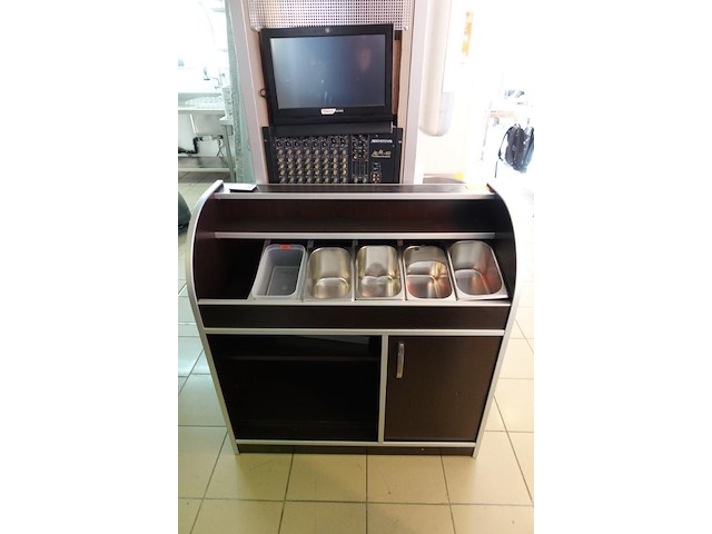 Houten/inox bestekkast - afbeelding 1 van  4