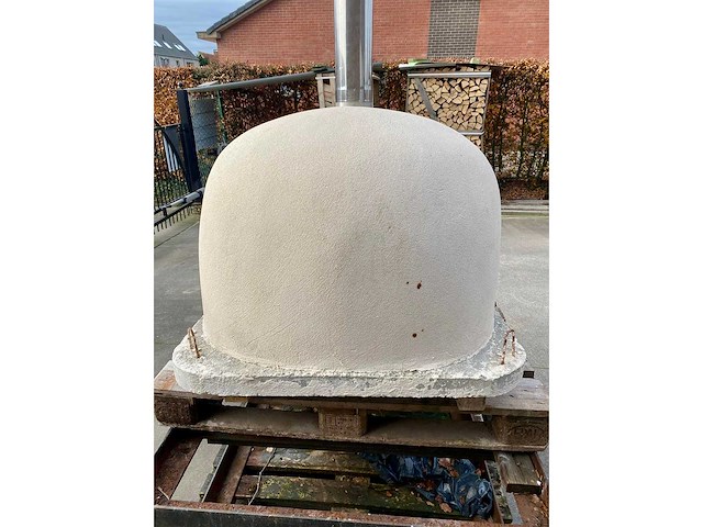 Houtgestookte ovale witte professioneel pizza-oven - afbeelding 2 van  6