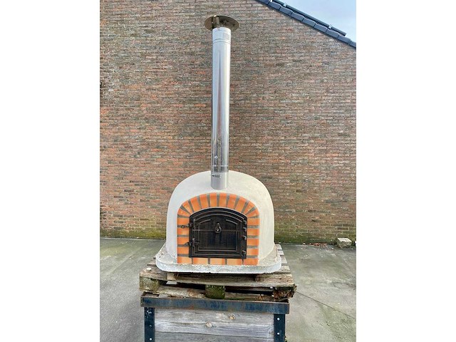Houtgestookte ovale witte professioneel pizza-oven - afbeelding 3 van  6