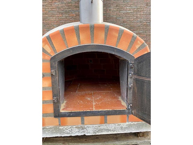 Houtgestookte ovale witte professioneel pizza-oven - afbeelding 5 van  6