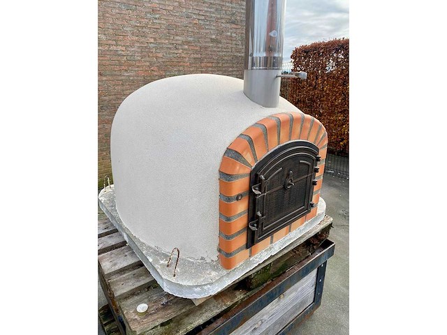 Houtgestookte ovale witte professioneel pizza-oven - afbeelding 1 van  6