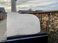 Houtgestookte ronde witte pizza-oven - afbeelding 2 van  7
