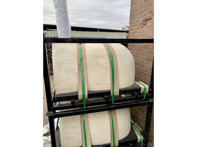 Houtgestookte ronde witte pizza-oven - afbeelding 3 van  7