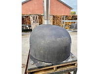 Houtgestookte zwarte kurk pizza-oven - afbeelding 4 van  7