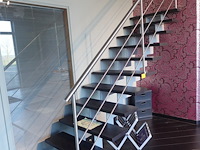 Hout/metalen trap - afbeelding 2 van  3