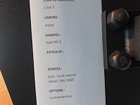 Hout/metalen trap - afbeelding 3 van  3