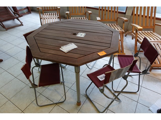 Hout/metalen tuinset - afbeelding 1 van  3