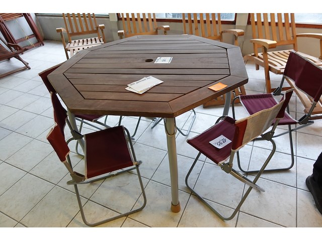 Hout/metalen tuinset - afbeelding 3 van  3