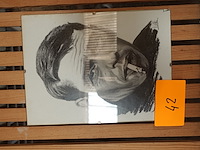 Houtskool tekening jacques brel - afbeelding 2 van  3