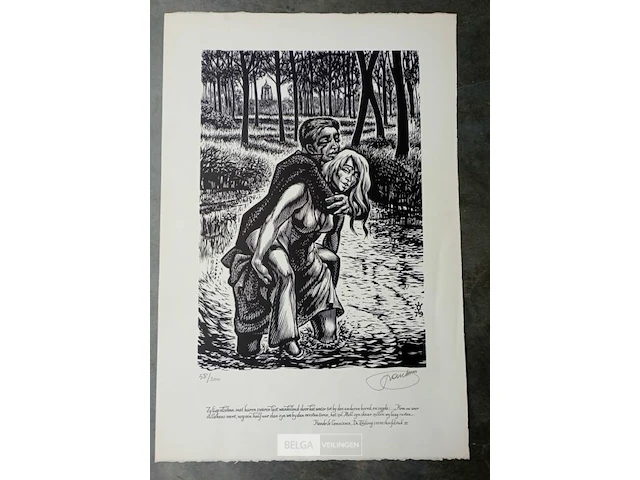 Houtsnede, achilles pauwels - afbeelding 1 van  3