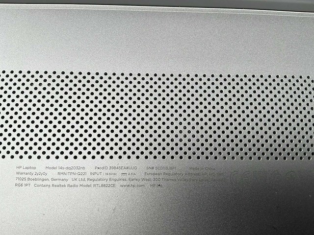 Hp 14s-dg2032nb labtop 14” - afbeelding 2 van  4
