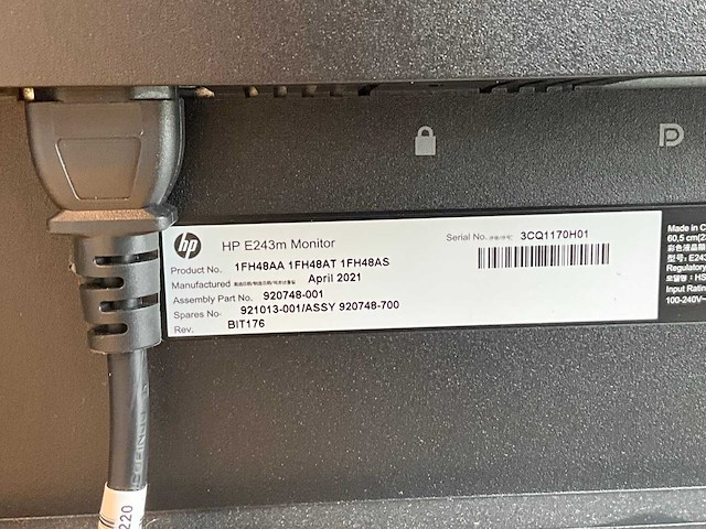 Hp 24 inch monitor (2x) - afbeelding 5 van  8