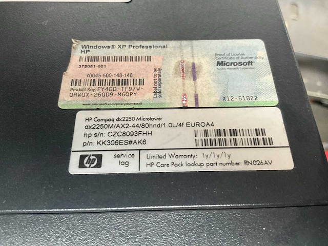 Hp compaq dc2250 micro desktop - afbeelding 4 van  6