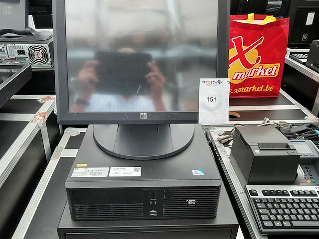 Hp kassa met monitor,toetsenbord,muis en betaalsysteem - afbeelding 2 van  6