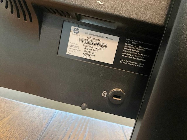Hp la2306x 23” monitor. (2x) - afbeelding 4 van  4
