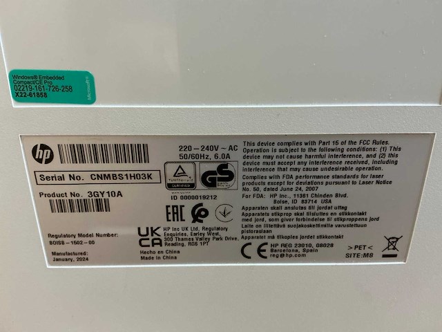 Hp laser jet managed e60165 printer & scanner - afbeelding 4 van  12