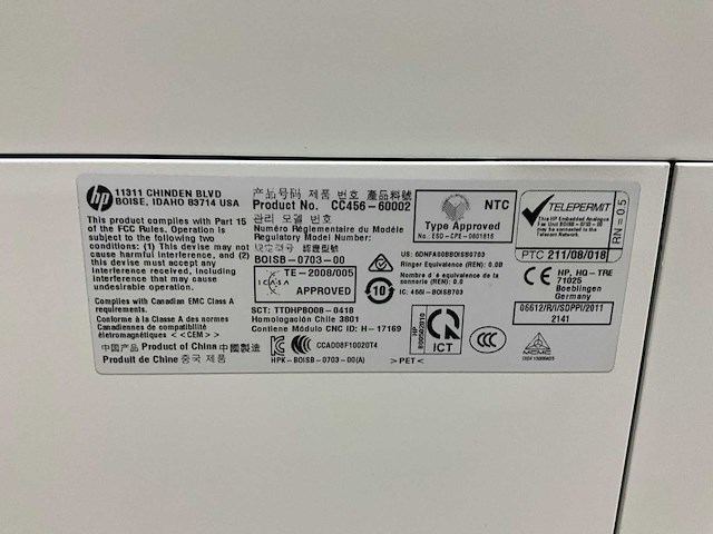 Hp mfp e58650 pagewide managed color flowprinter - afbeelding 6 van  7