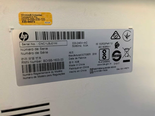 Hp mfp e77830 multifunctionele printer - afbeelding 6 van  7