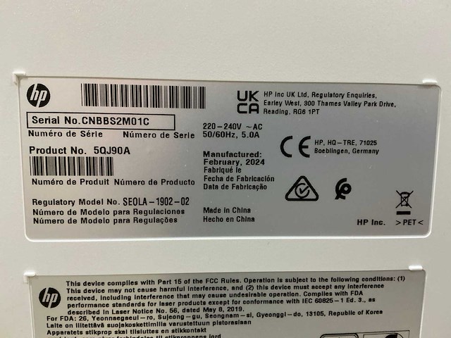 Hp mfp e786 color laserjet managed printer & scanner - afbeelding 8 van  16