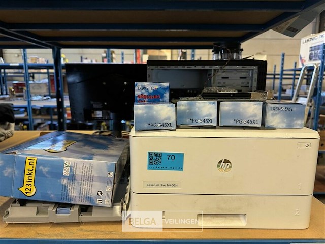Hp printer laserjet pro m402n + 7x inktpatronen - afbeelding 1 van  3