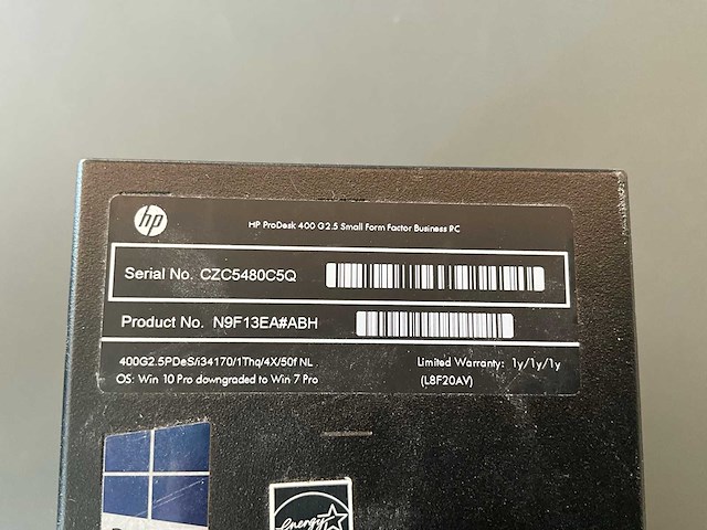 Hp prodesk 400 g2.5 small desktop pc - afbeelding 5 van  6