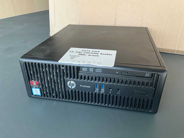 Hp prodesk 400 g3 sff desktop pc - afbeelding 1 van  7