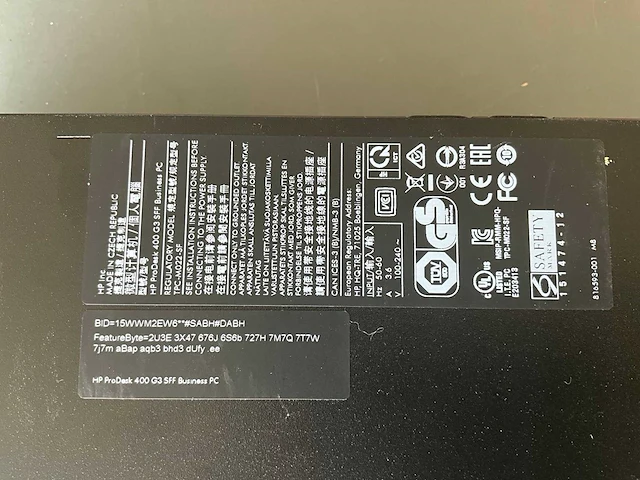 Hp prodesk 400 g3 sff desktop pc - afbeelding 7 van  7