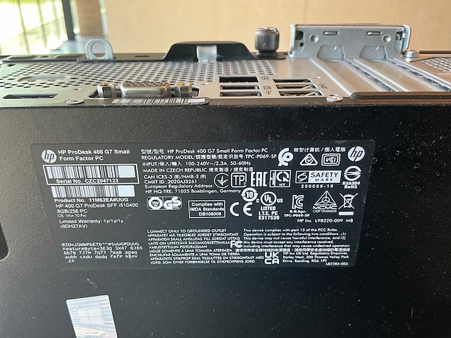 Hp prodesk 400 g7 small sff desktop pc - afbeelding 6 van  6