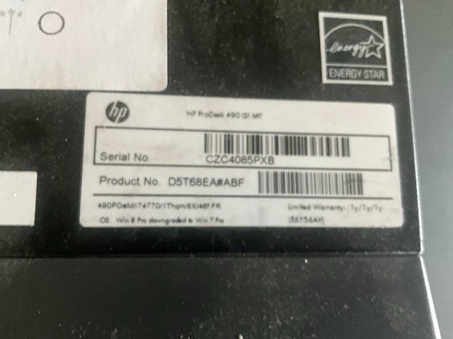 Hp prodesk 490 g1 desktop pc - afbeelding 4 van  6