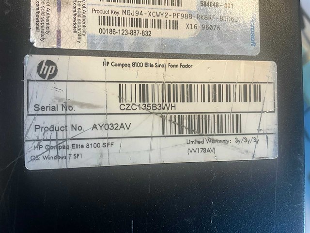 Hp sff compaq 8100 elite desktop pc - afbeelding 5 van  5