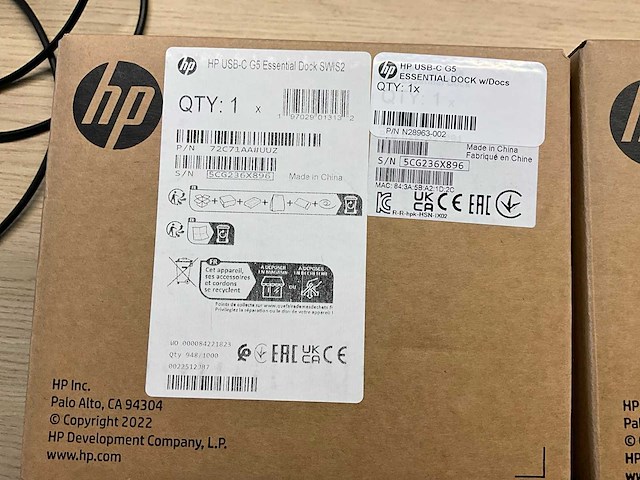 Hp usb-c dock g5 (2x) - afbeelding 2 van  3