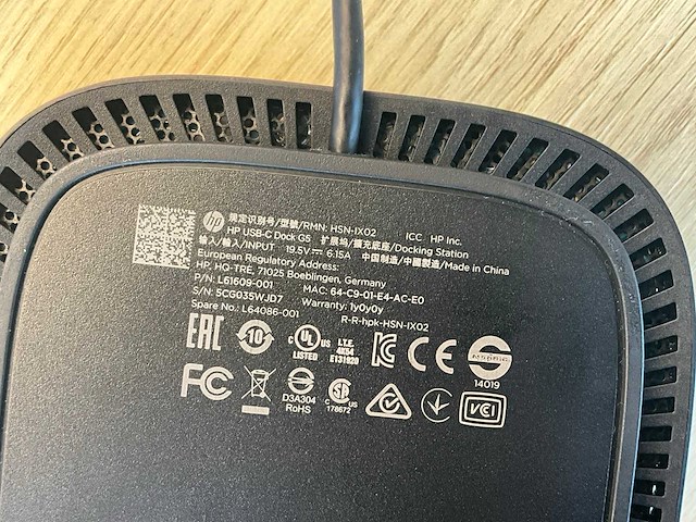 Hp usb-c dock g5 (2x) - afbeelding 4 van  9