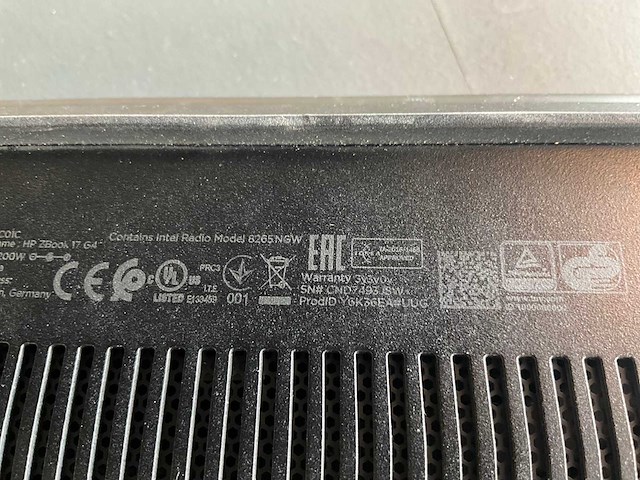 Hp zbook 17 g4 laptop/mobiel werkstation - afbeelding 8 van  8