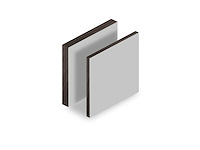 Hpl volkern plaat grijs 3050x1200x8mm 2x platen - afbeelding 1 van  1
