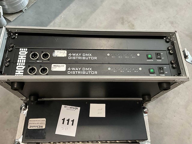 Hq power 4-weg dmx dmx distributer (3x) - afbeelding 2 van  2