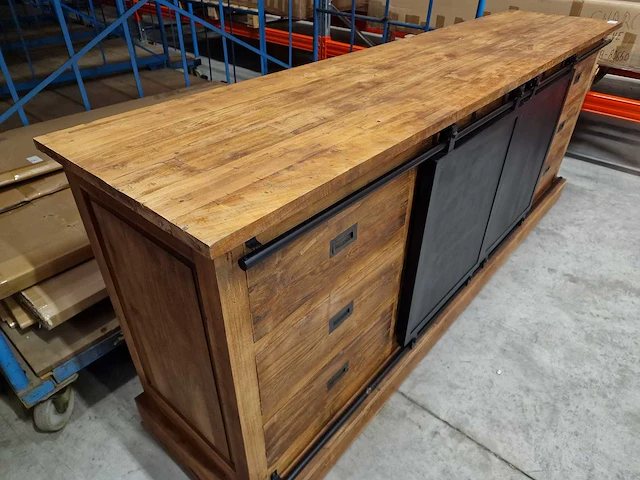 Hsm blackburn dressoir 220cm x 50cm x h85cm - 6 laden en 2 deuren - afbeelding 4 van  7
