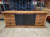 Hsm blackburn dressoir 220cm x 50cm x h85cm - 6 laden en 2 deuren - afbeelding 2 van  7