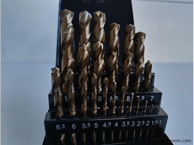 Hss-g cobalt spiraalborenset 25 delig - afbeelding 2 van  5