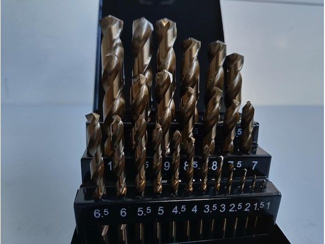Hss-g cobalt spiraalborenset 25 delig - afbeelding 2 van  5