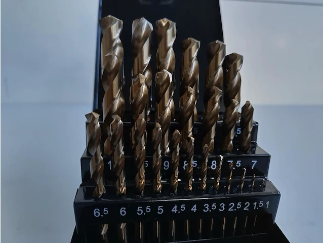 Hss-g cobalt spiraalborenset 25 delig - afbeelding 2 van  5
