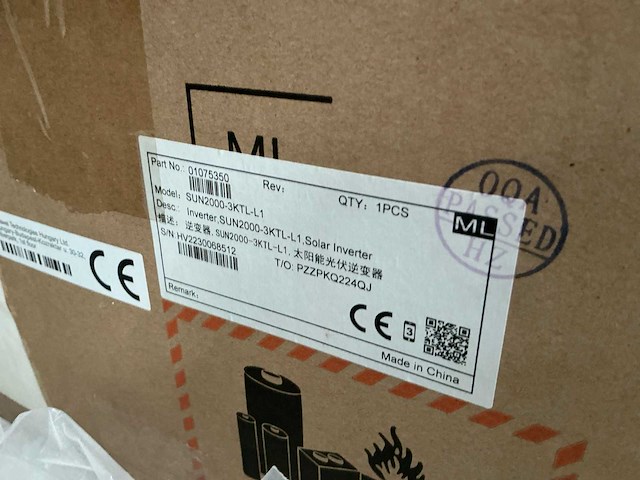 Huawei sun 2000-3ktl-l1 omvormer - afbeelding 3 van  4