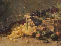 Hubert bellis (1831-1902), flower still life, oil on canvas 34 x 60 cm. (13.39 x 23.62 in.), frame: 64 x 90 cm. (25.19 x 35.42 in.)