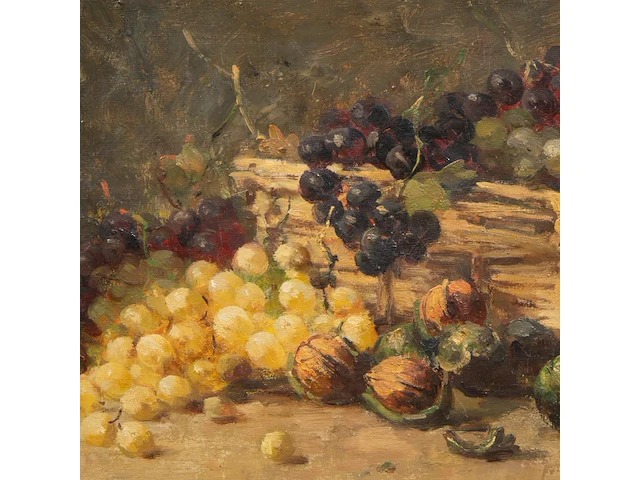 Hubert bellis (1831-1902), flower still life, oil on canvas 34 x 60 cm. (13.39 x 23.62 in.), frame: 64 x 90 cm. (25.19 x 35.42 in.) - afbeelding 5 van  5