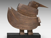 Hubert minnebo (1940), 'deze vlucht was bepalend', polished and brown patinated bronze, 1/1, 2010, signed (+) 26 x 32.5 x 11 cm. (10.24 x 12.80 x 4.33 in.) - afbeelding 4 van  8