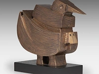 Hubert minnebo (1940), 'deze vlucht was bepalend', polished and brown patinated bronze, 1/1, 2010, signed (+) 26 x 32.5 x 11 cm. (10.24 x 12.80 x 4.33 in.) - afbeelding 5 van  8