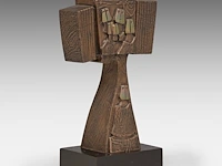 Hubert minnebo (1940), 'een klassering van herinneringen voor de volgende generaties vastgelegd', polished and brown patinated bronze, 0/0, 1995, signed (+) 25.5 x 16 x 7.5 cm. (10.03 x 6.29 x 2.95 in.) - afbeelding 7 van  9