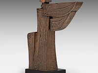 Hubert minnebo (1940), 'een verwijzing naar zijn geliefde oosten', polished and brown patinated bronze, 0/0, 2009, signed (+) 36 x 31 x 30.5 cm. (14.16 x 12.19 x 12.00 in.) - afbeelding 2 van  9