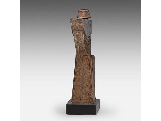 Hubert minnebo (1940), 'een verwijzing naar zijn geliefde oosten', polished and brown patinated bronze, 0/0, 2009, signed (+) 36 x 31 x 30.5 cm. (14.16 x 12.19 x 12.00 in.) - afbeelding 3 van  9