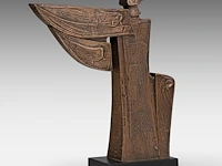 Hubert minnebo (1940), 'een verwijzing naar zijn geliefde oosten', polished and brown patinated bronze, 0/0, 2009, signed (+) 36 x 31 x 30.5 cm. (14.16 x 12.19 x 12.00 in.) - afbeelding 4 van  9