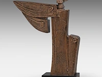 Hubert minnebo (1940), 'een verwijzing naar zijn geliefde oosten', polished and brown patinated bronze, 0/0, 2009, signed (+) 36 x 31 x 30.5 cm. (14.16 x 12.19 x 12.00 in.) - afbeelding 5 van  9